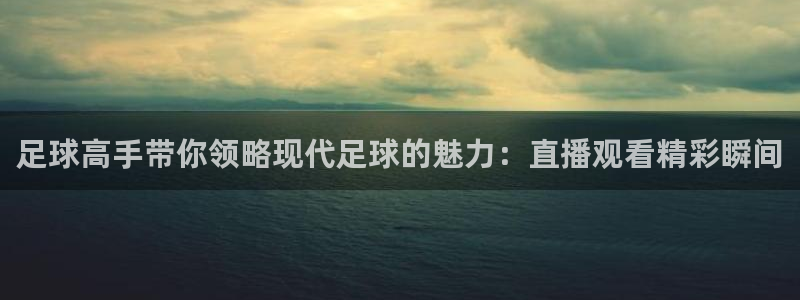  足球高手带你领略现代足球的魅力：直播观看精彩瞬间
