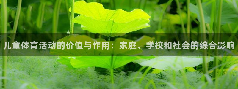 必威betway西汉姆联：儿童体育活动的价值与作用：家庭、学校和社会的综合影响